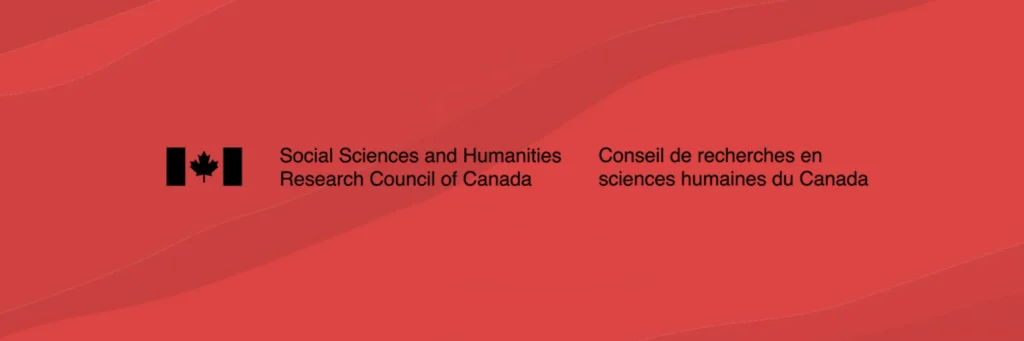 Logo du CRSH sur fond rouge