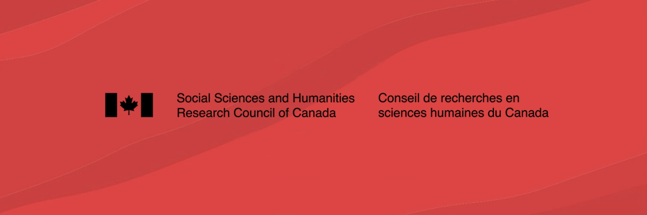 Logo du CRSH sur fond rouge